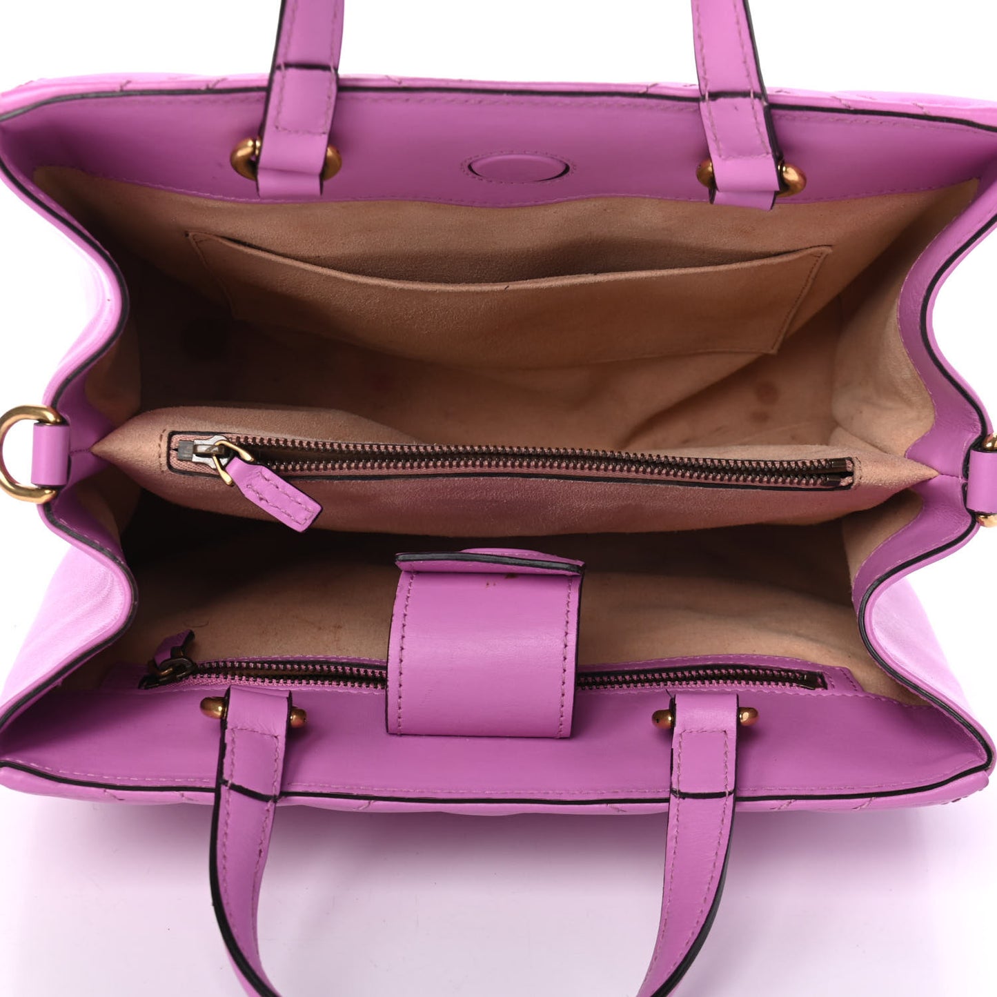 Calfskin Matelasse Small GG Marmont Tote Candy Mousse