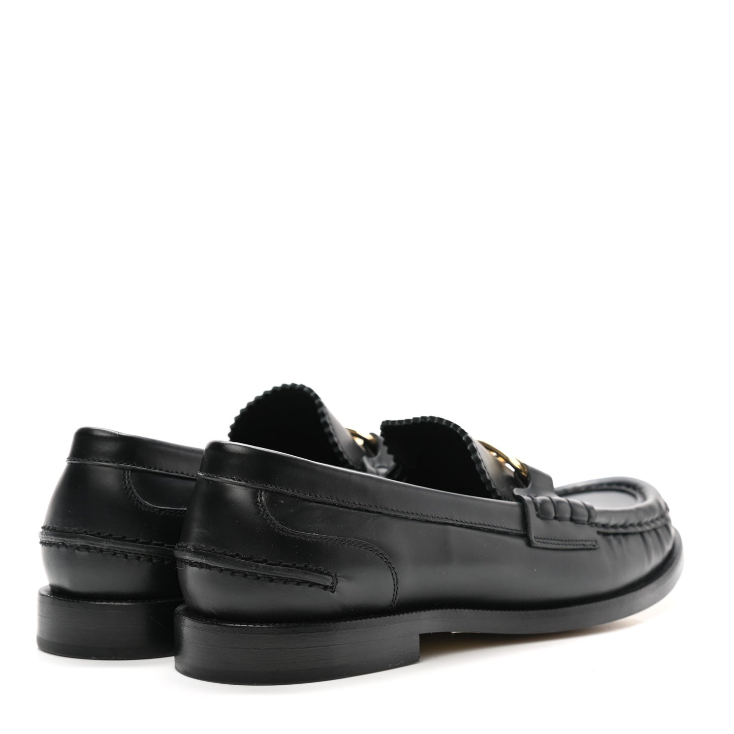 Vitello Womens O'Lock Loafers 36.5 Black
