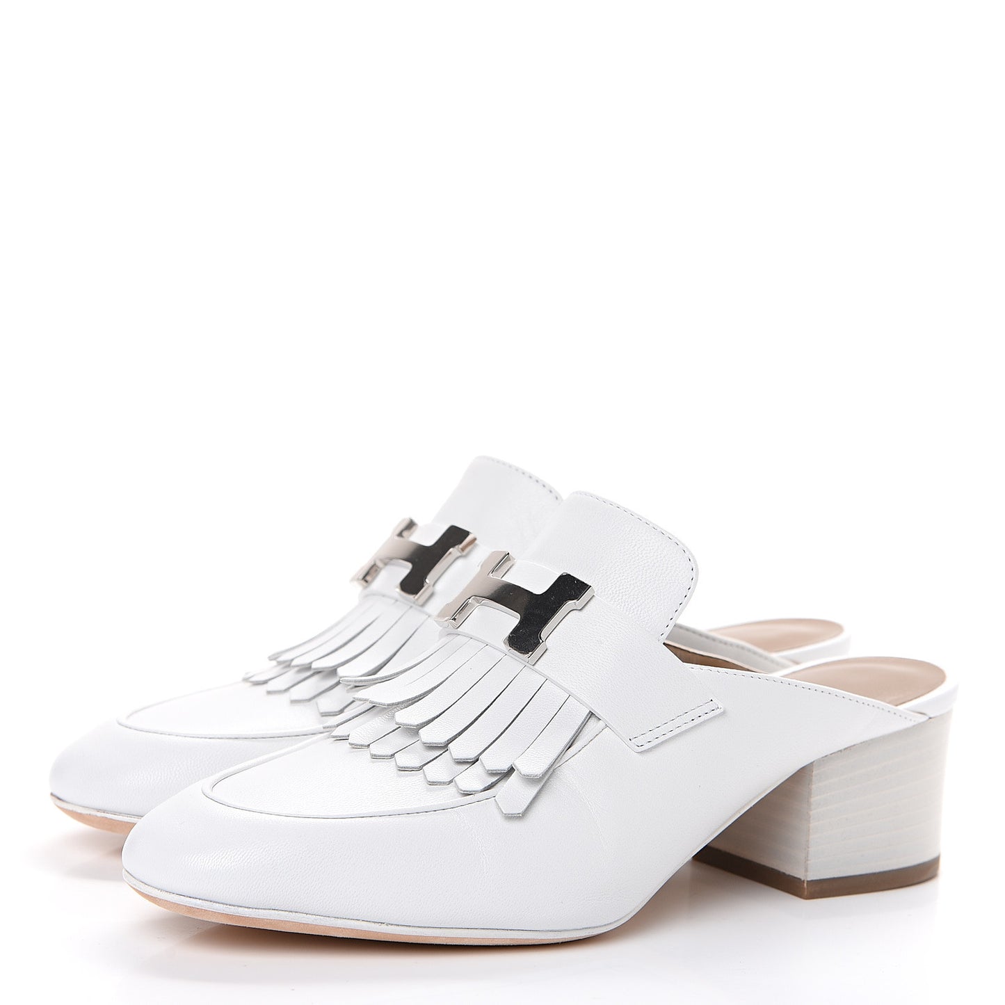 Goatskin Tuileries Mules 35 White