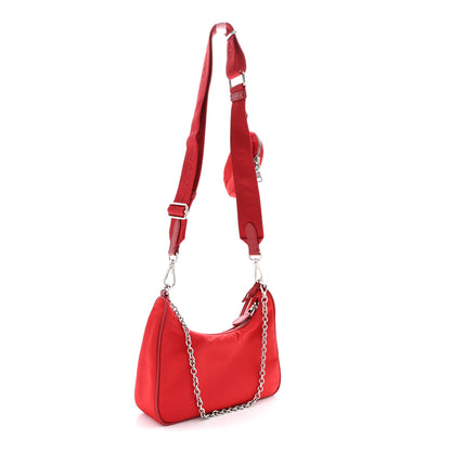 Prada Nylon Re-Edition 2005 Shoulder Bag Rosso 3 of 11