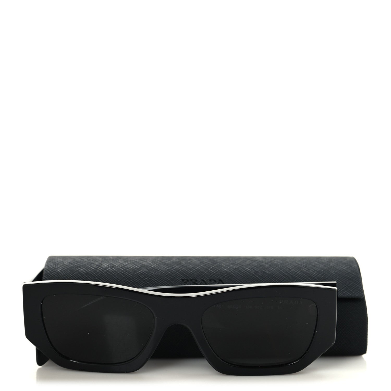 Prada Acetate Pillow Sunglasses SPR A01 Black 7 of 7