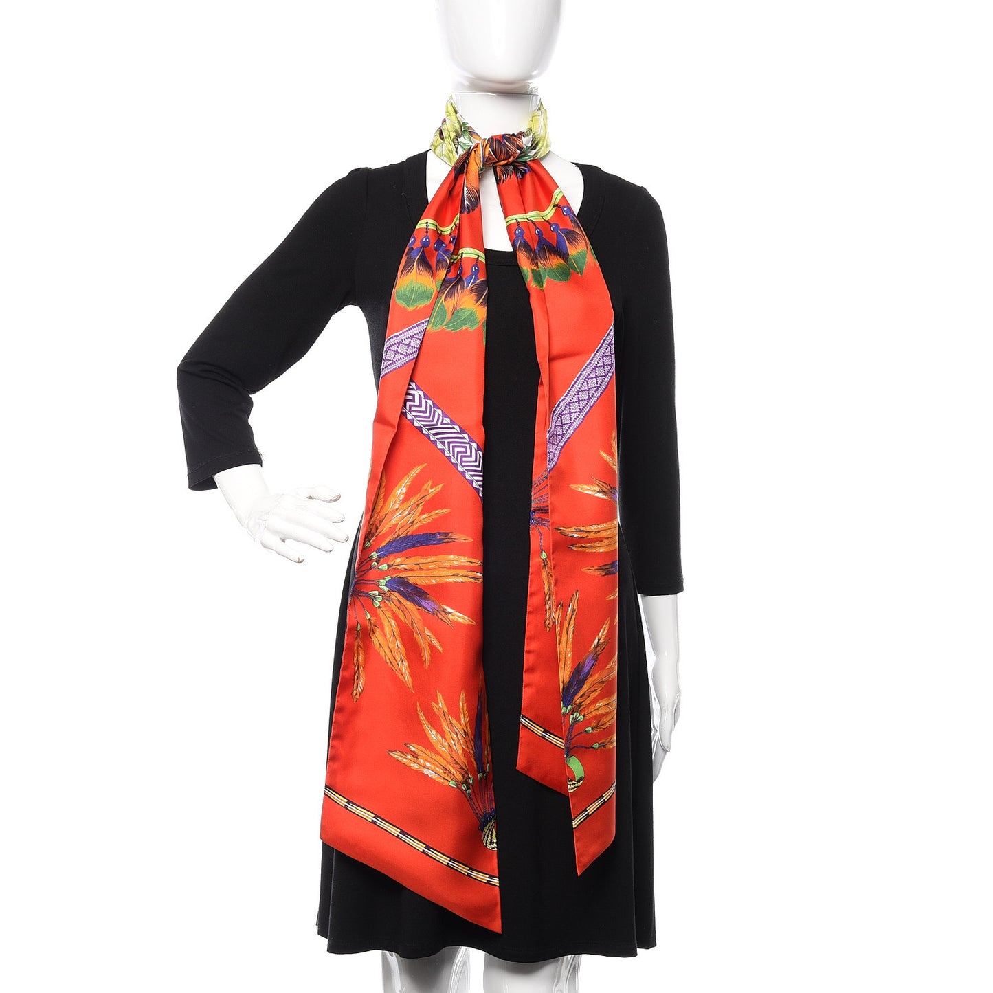 Silk Brazil Maxi Twilly Rouge Vif Violet Vert