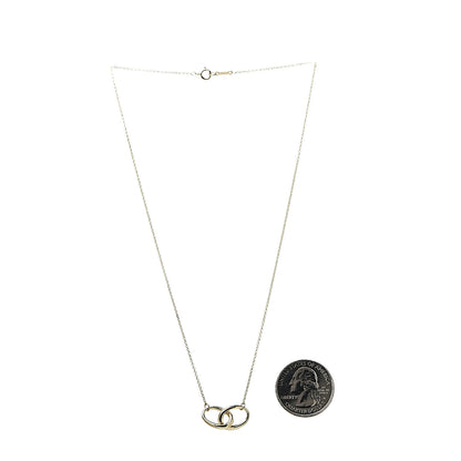 Tiffany 18K Yellow Gold Elsa Peretti Interlocking Ovals Pendant Necklace 3 of 7
