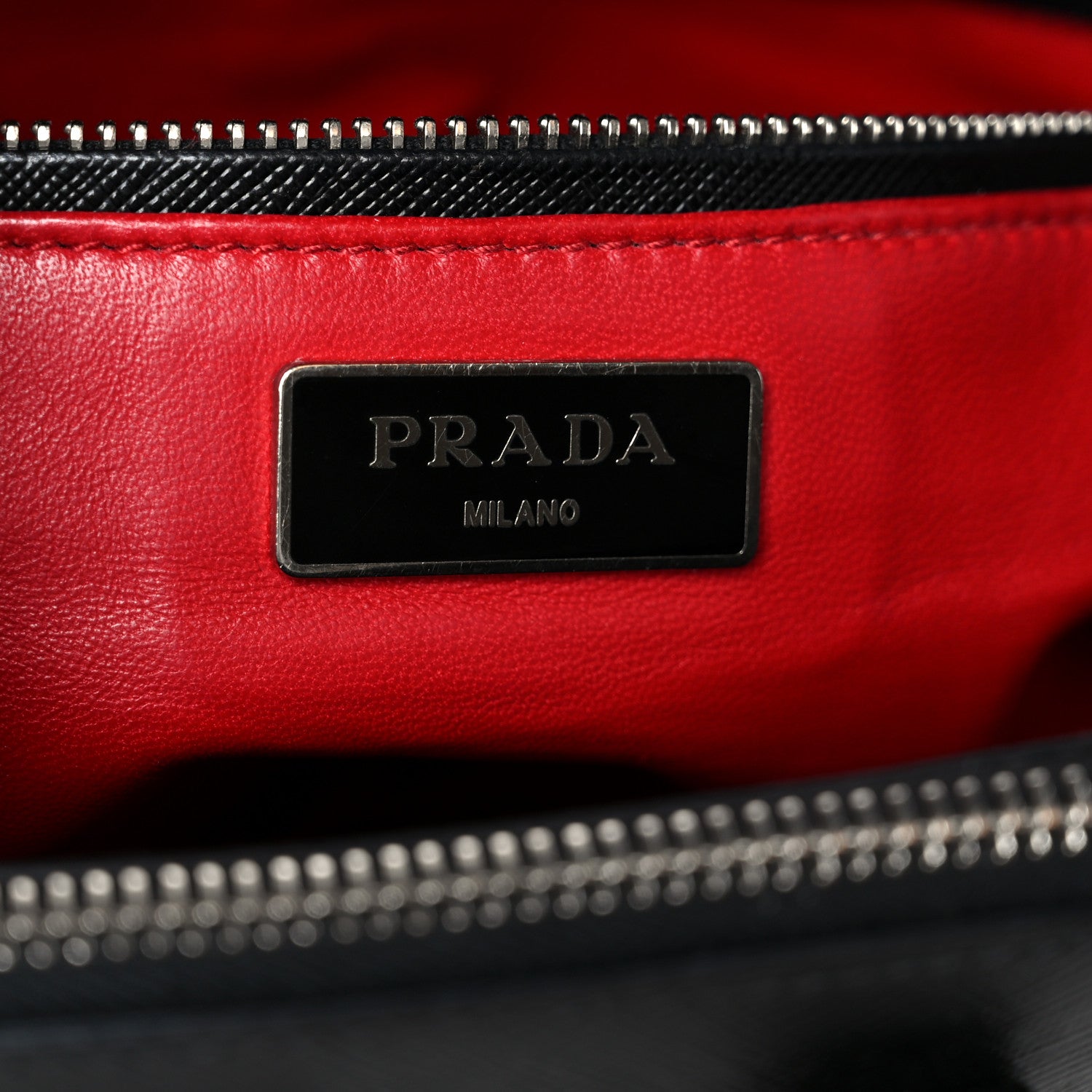 Prada Saffiano Small Galleria Double Zip Tote Black Talco 6 of 11
