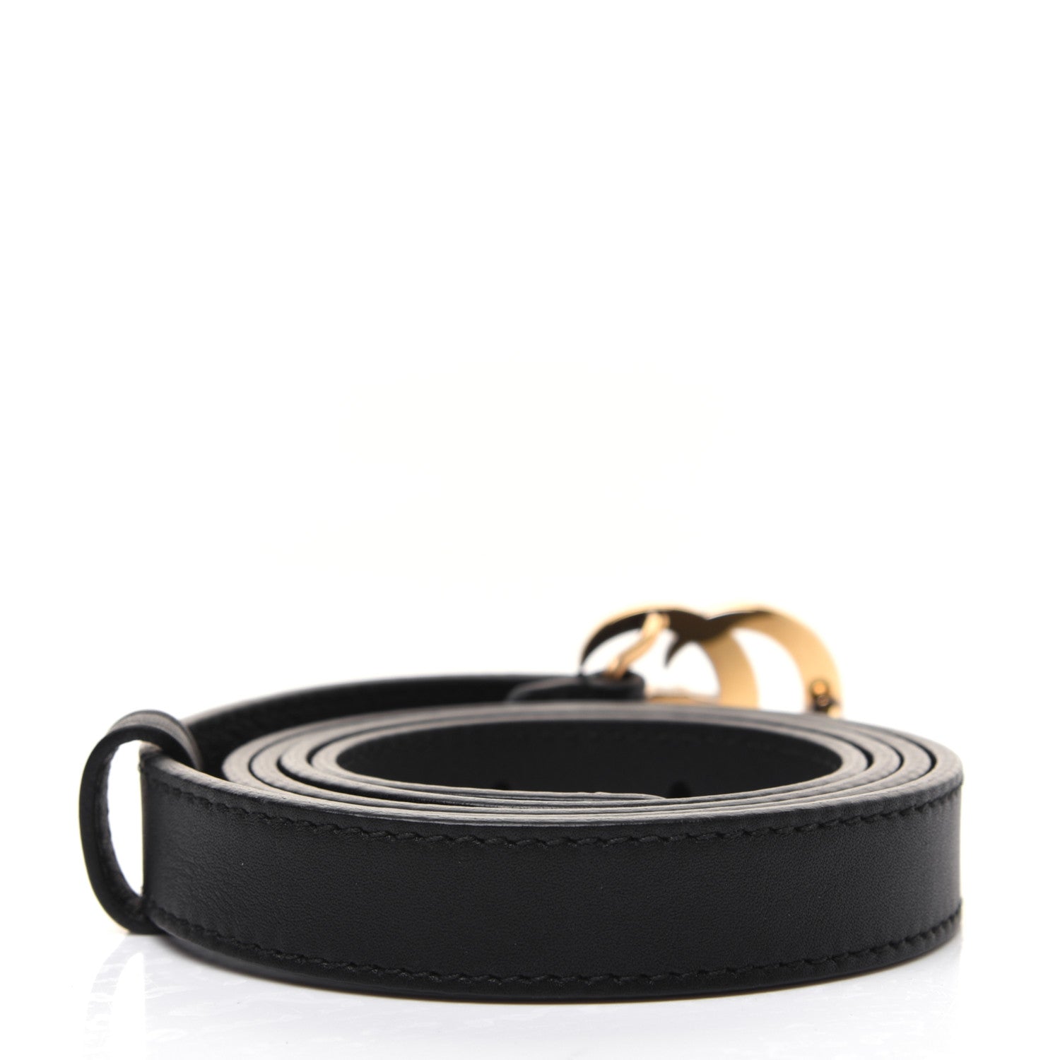 Gucci Calfskin Pearl Double G 20mm Belt 100 40 Black Cream 2 of 7