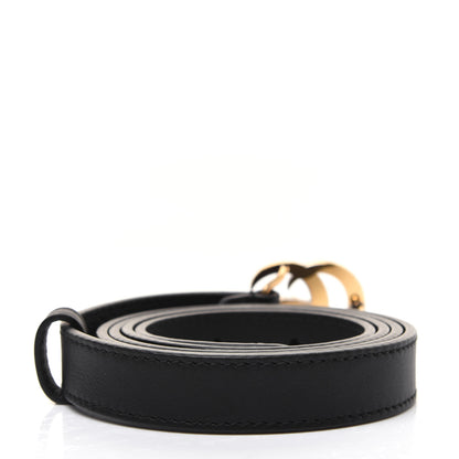 Gucci Calfskin Pearl Double G 20mm Belt 100 40 Black Cream 2 of 7