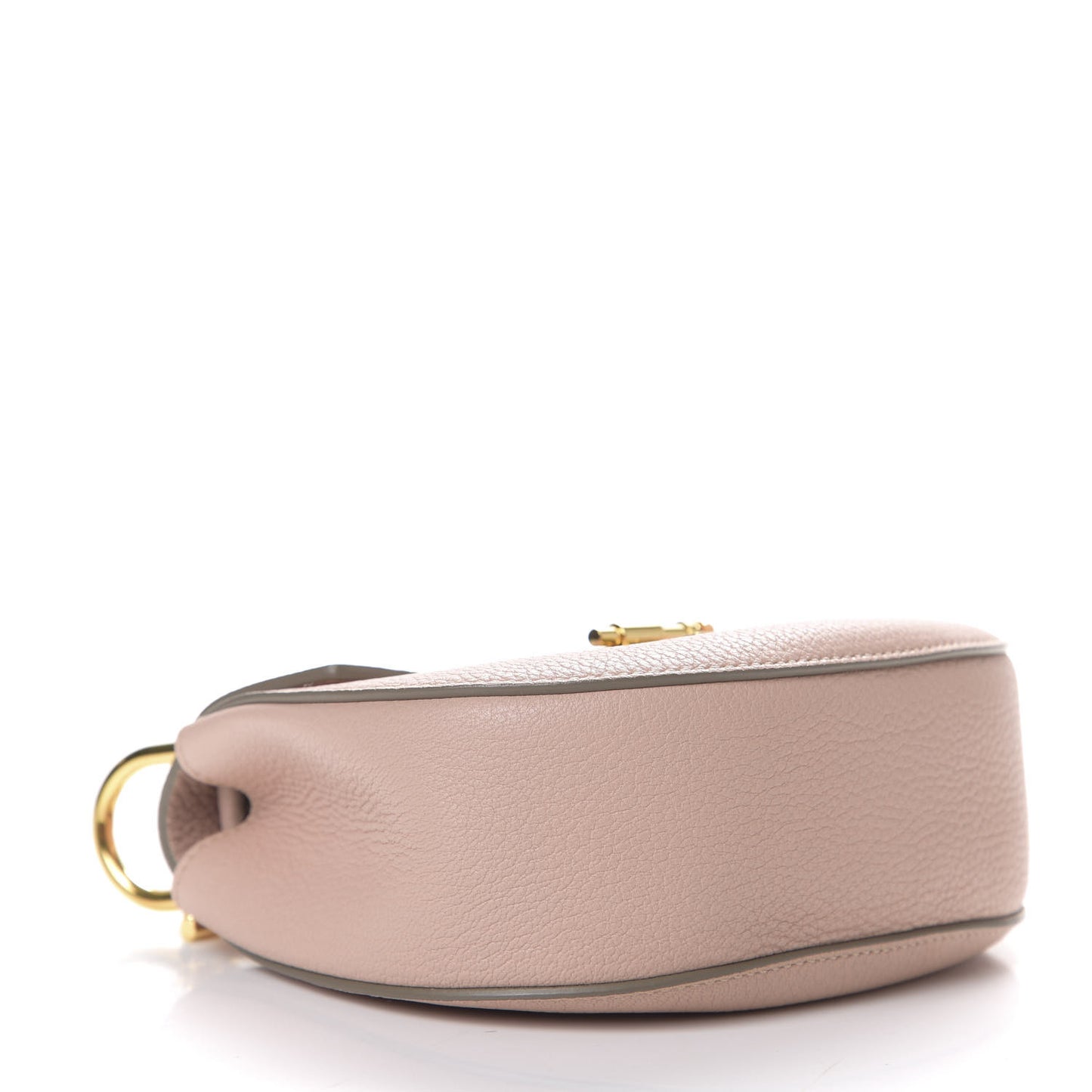 Grained Lambskin Mini Drew Shoulder Bag Cement Pink