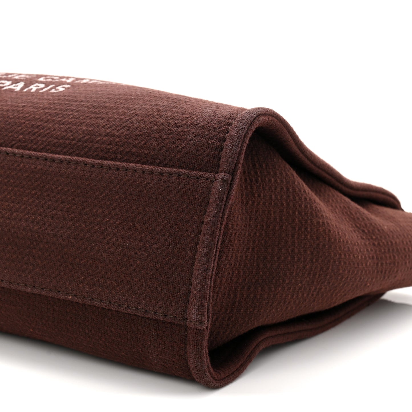 Mixed Fibers Calfskin Small Deauville Tote Burgundy
