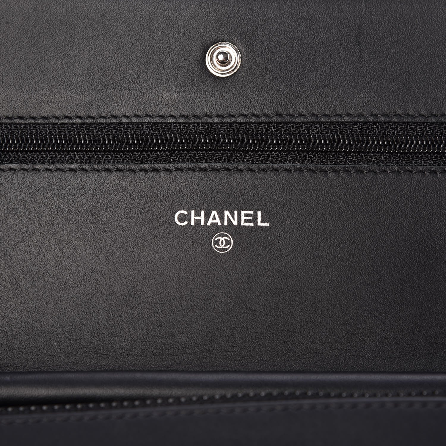 Chanel Caviar Timeless CC Wallet On Chain WOC Black 5 of 10