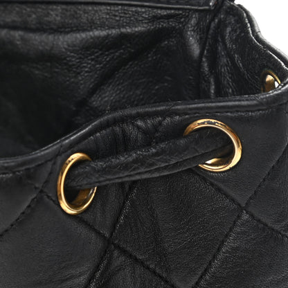 Chanel Lambskin Quilted Backpack Black 10 of 10
