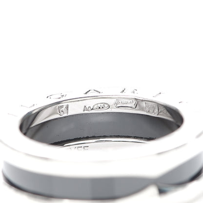 Bulgari Sterling Silver Ceramic Save The Children One-Band Ring 51 5.75 5 of 7