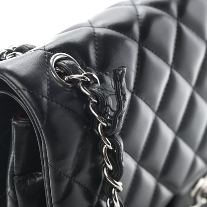 Chanel Lambskin Quilted Jumbo Double Flap Black 10 of 12