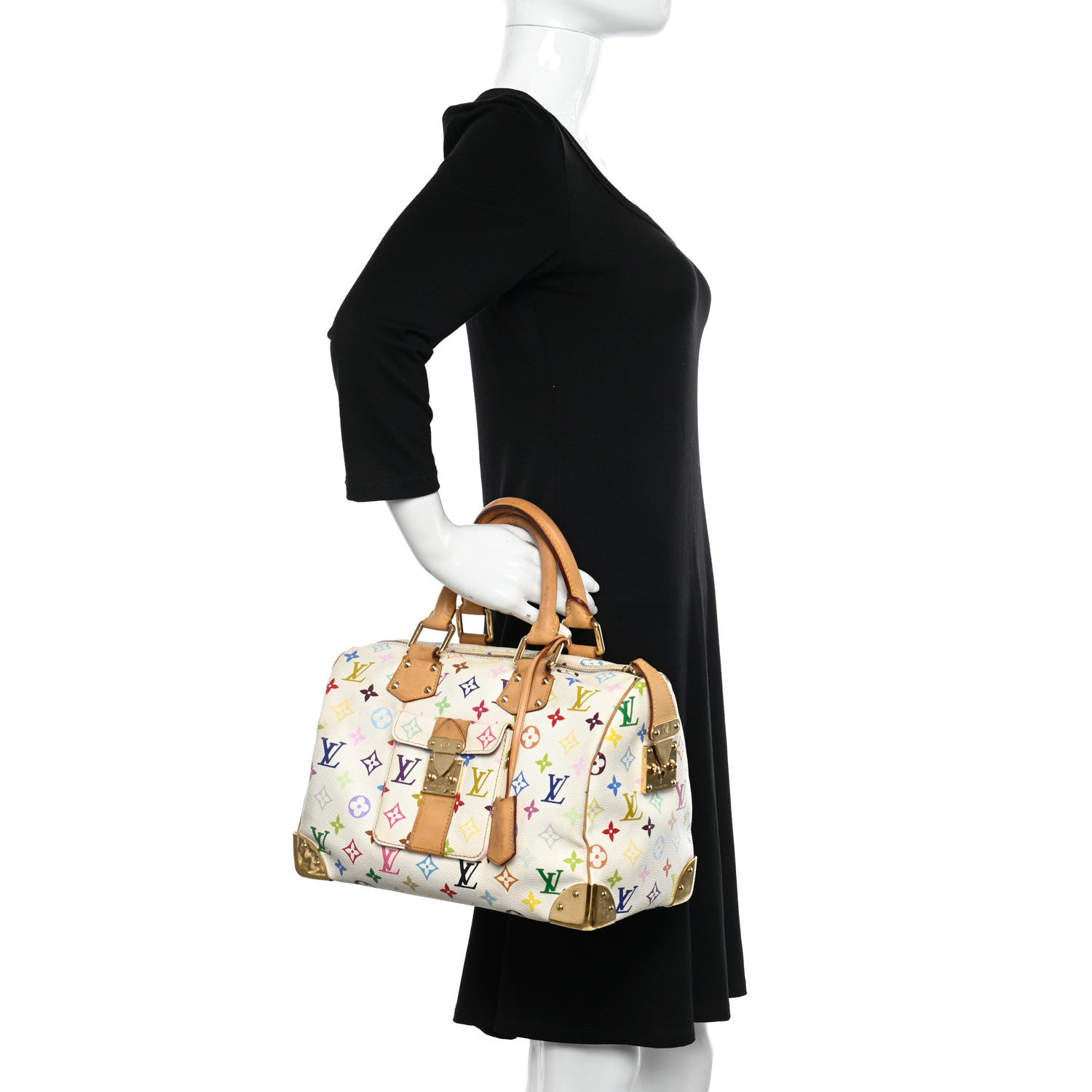 Louis Vuitton Monogram Multicolor Speedy 30 White 2 of 12