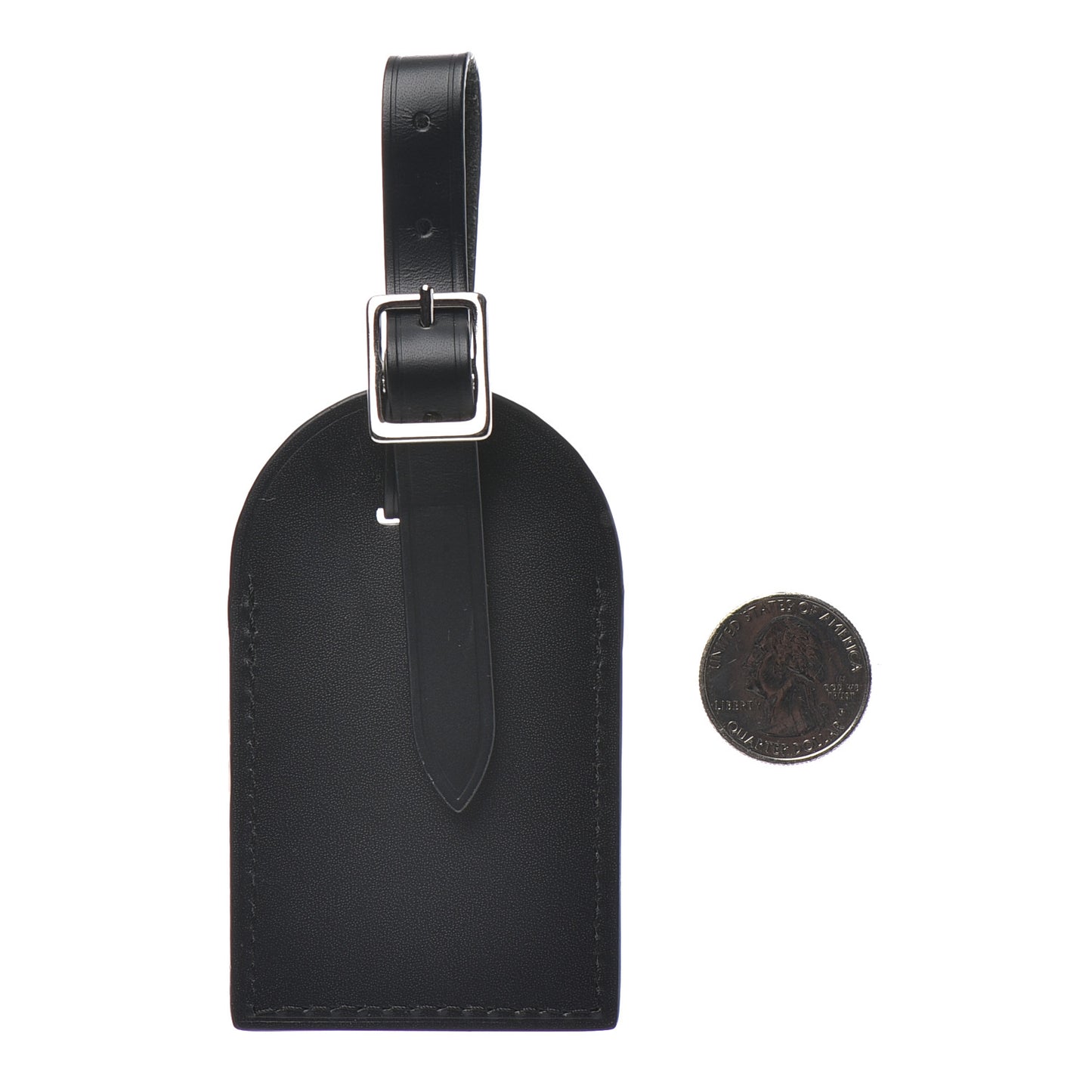 Calfskin Luggage Tag Black