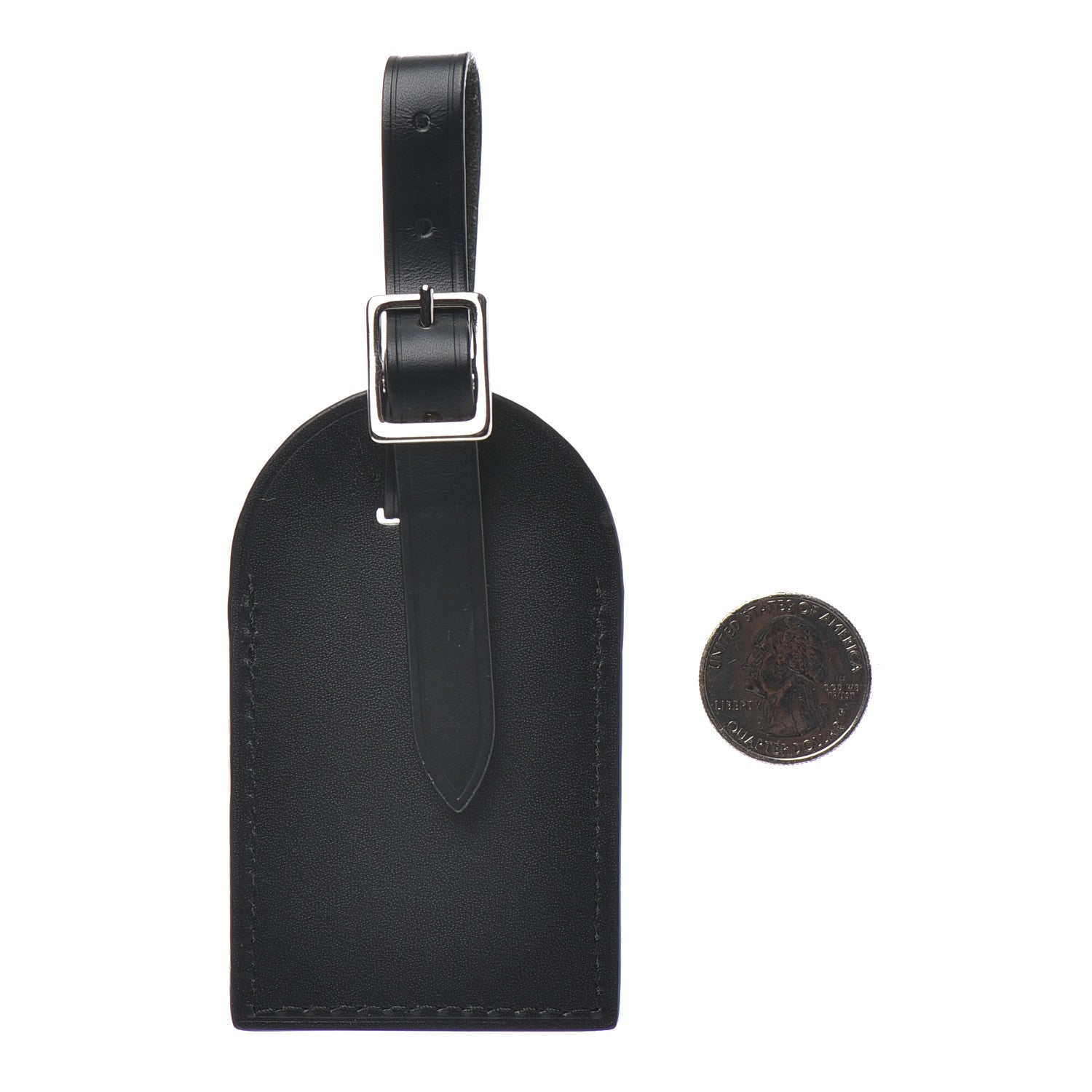 Louis Vuitton Calfskin Luggage Tag Black 2 of 3