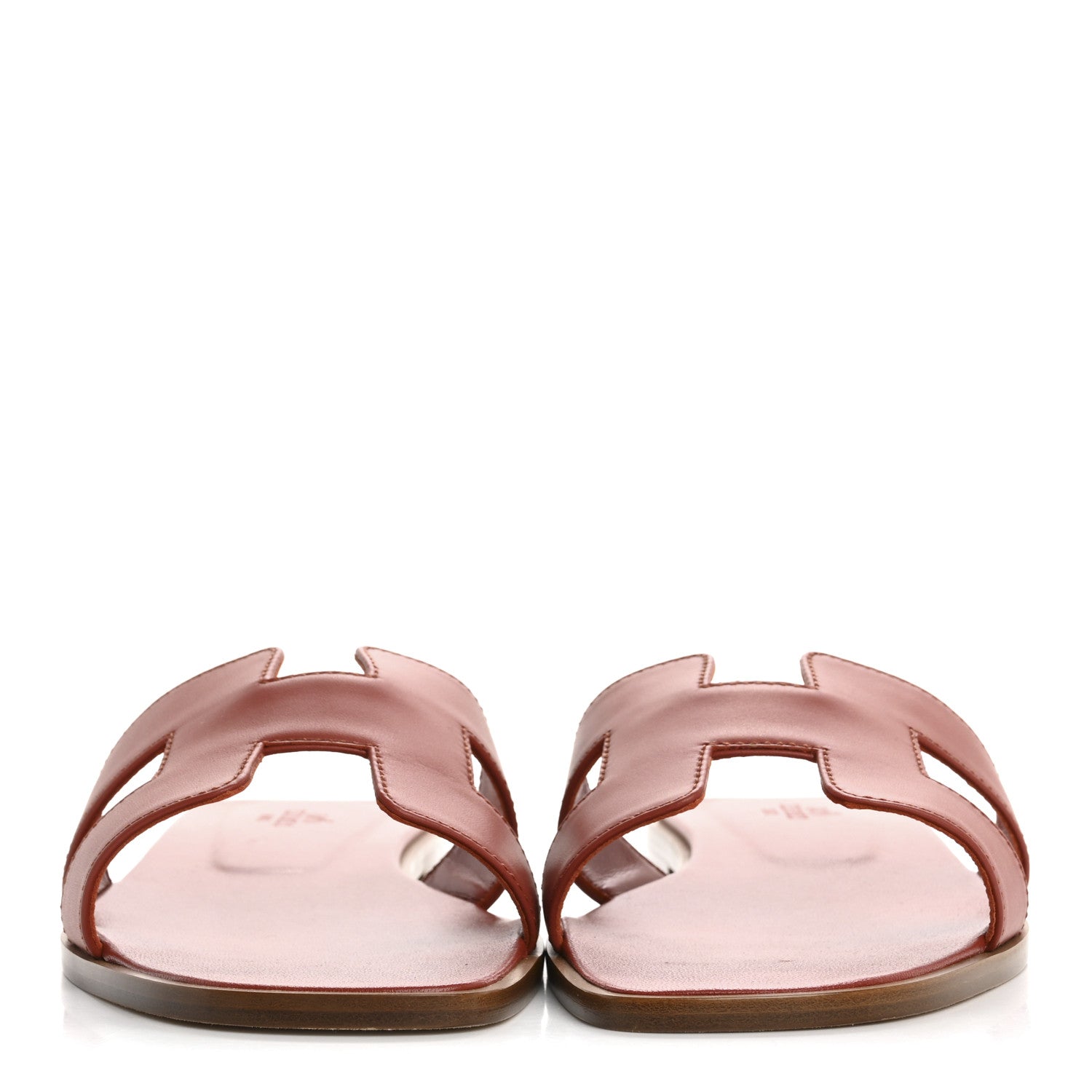 Hermes Box Calfskin Oran Sandals 39 Rouge Tomette 3 of 10