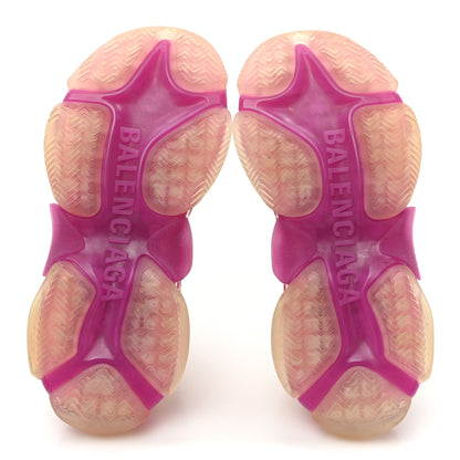 Balenciaga Fabric Mesh Clear Sole Womens Triple S Sneakers 36 White Pink 5 of 9