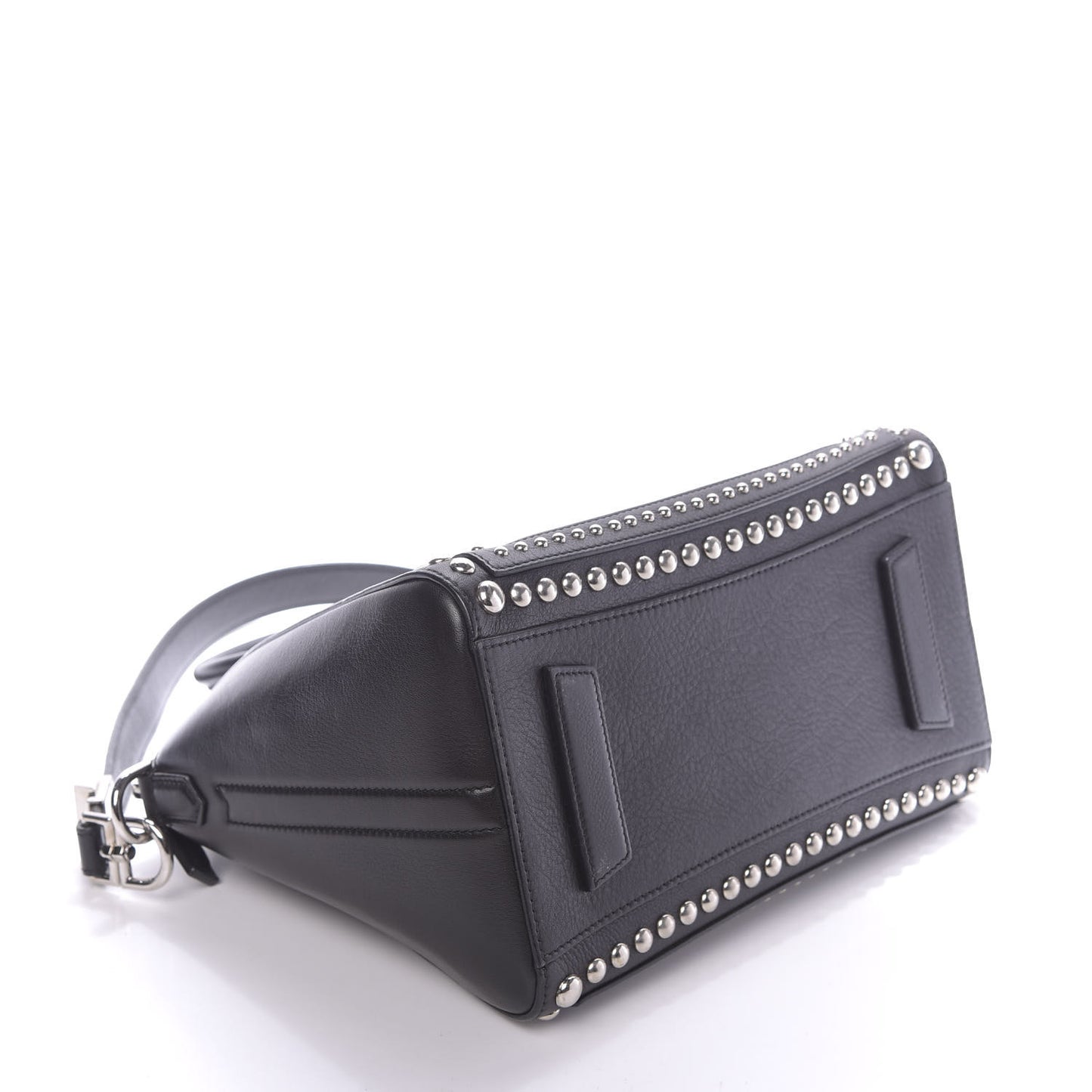 Calfskin Small Studded Bi-Color Antigona Black White