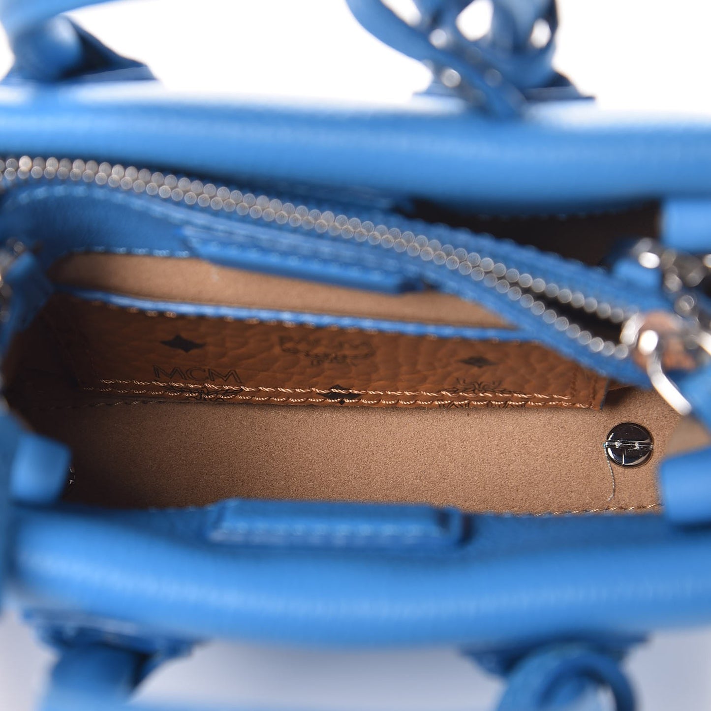 Grained Calfskin X-Mini Milla Tote Tile Blue