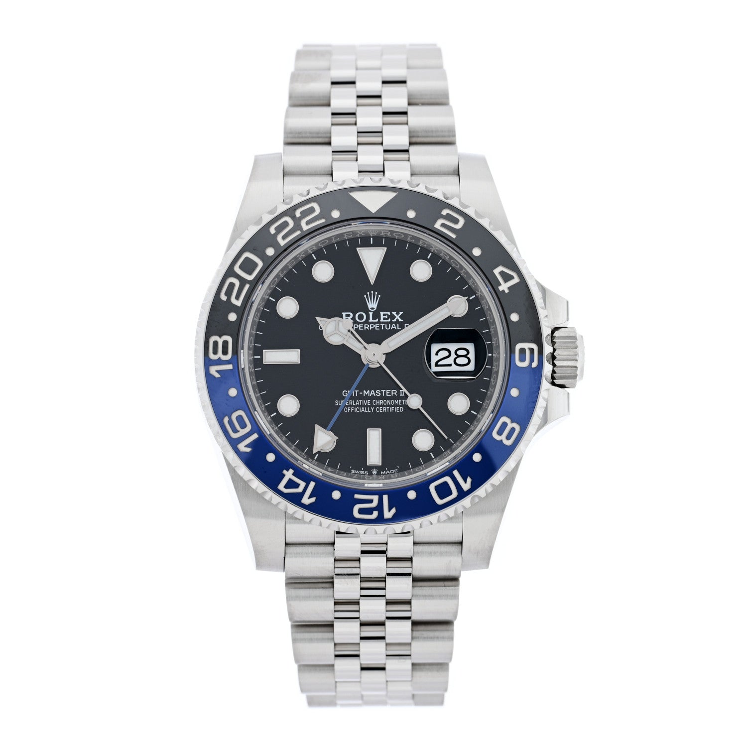 Rolex Stainless Steel 40mm Oyster Perpetual Date GMT Master Ⅱ Batgirl Watch 126710BLNR 1 of 5