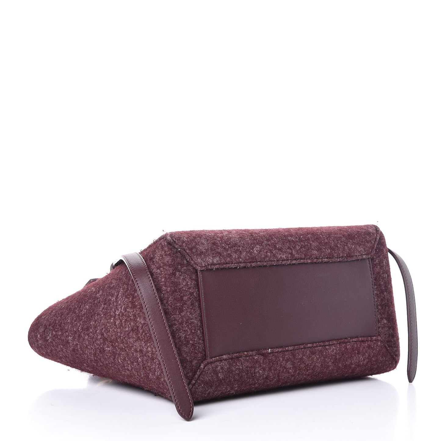 Felt Calfskin Micro Belt Bag Plum