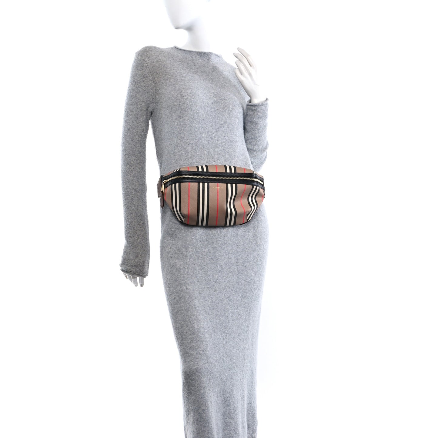 E-Canvas Icon Stripe Sonny Bum Bag Archive Beige