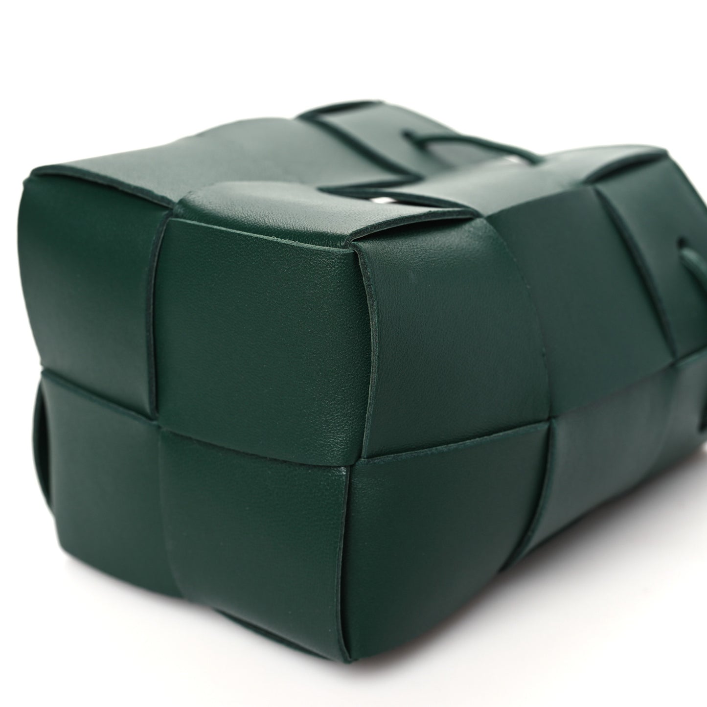 Nappa Maxi Intrecciato Mini Cassette Bucket Bag Raintree