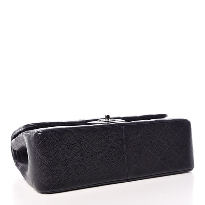 Chanel Caviar Quilted Jumbo Double Flap Navy Blue 4 of 9