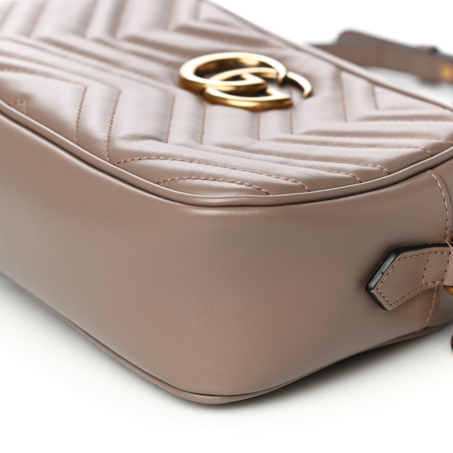Calfskin Matelasse Small GG Marmont Chain Shoulder Bag Porcelain Rose