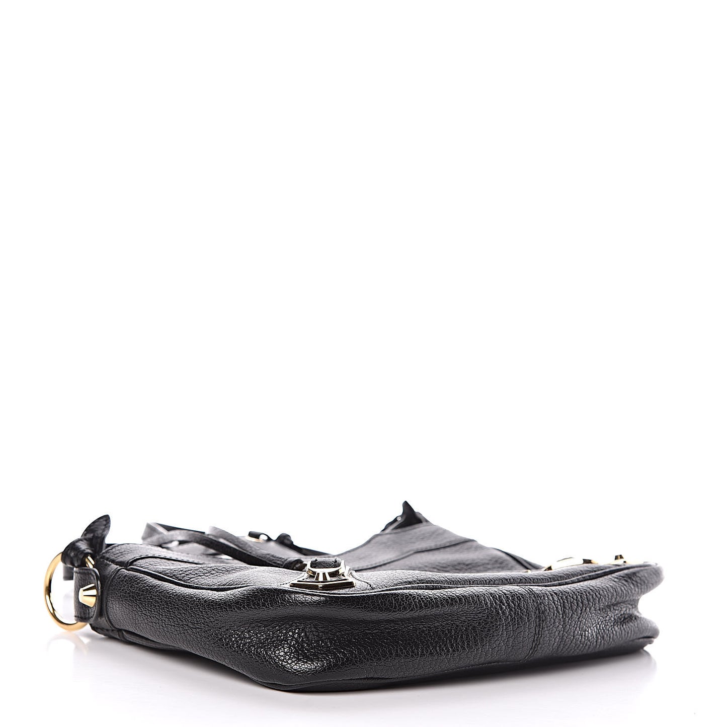 Chevre Gold Metallic Edge Hardware Hip Black
