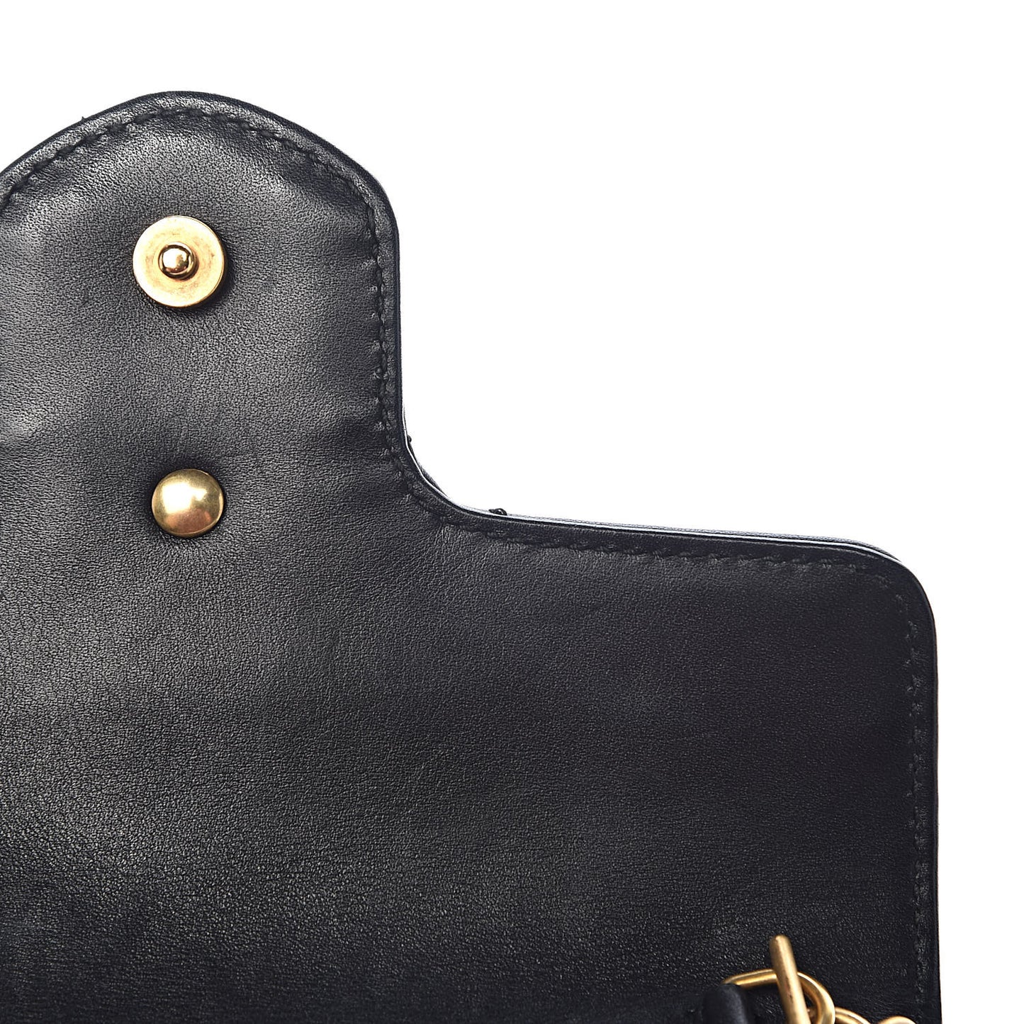 Calfskin Matelasse Super Mini GG Marmont Shoulder Bag Black