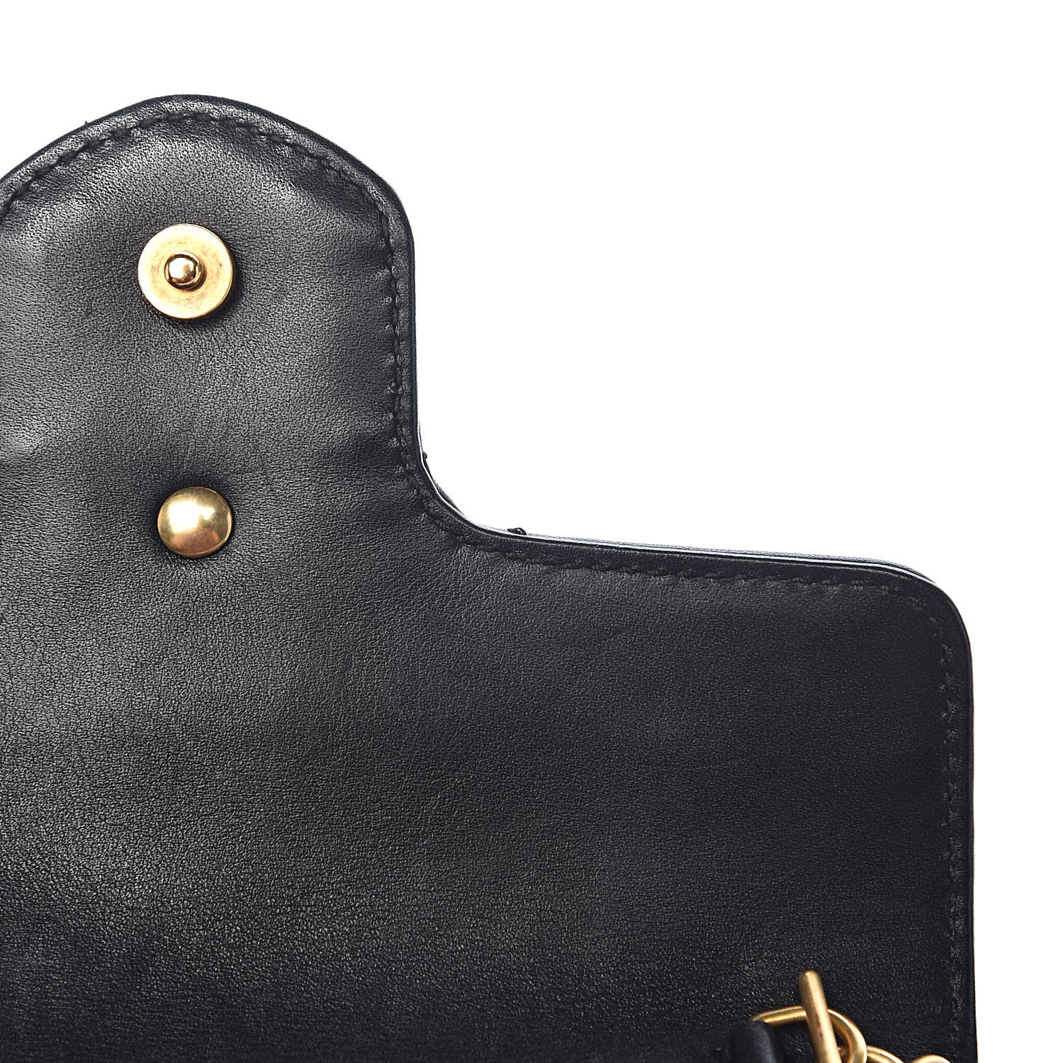 Gucci Calfskin Matelasse Super Mini GG Marmont Shoulder Bag Black 10 of 14