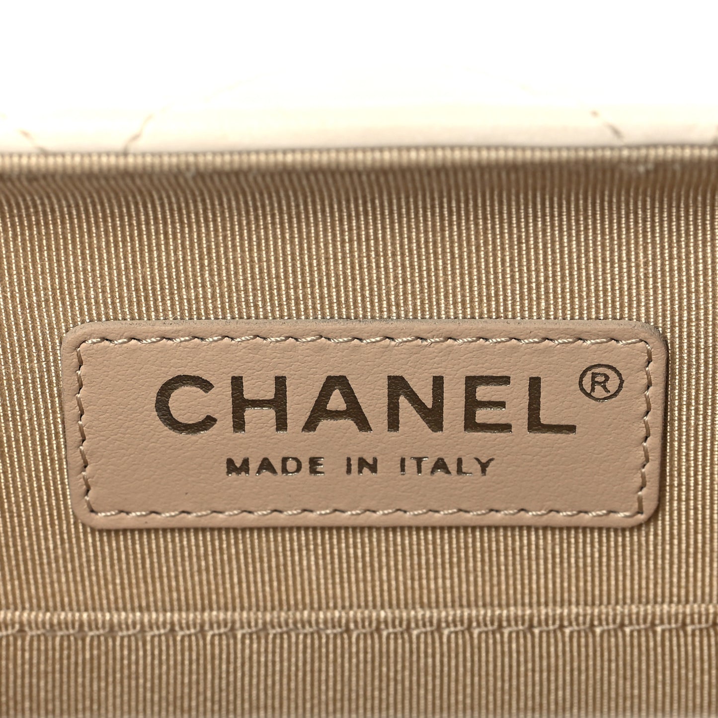 Quilted Lambskin Metal Bar Clutch Bag White