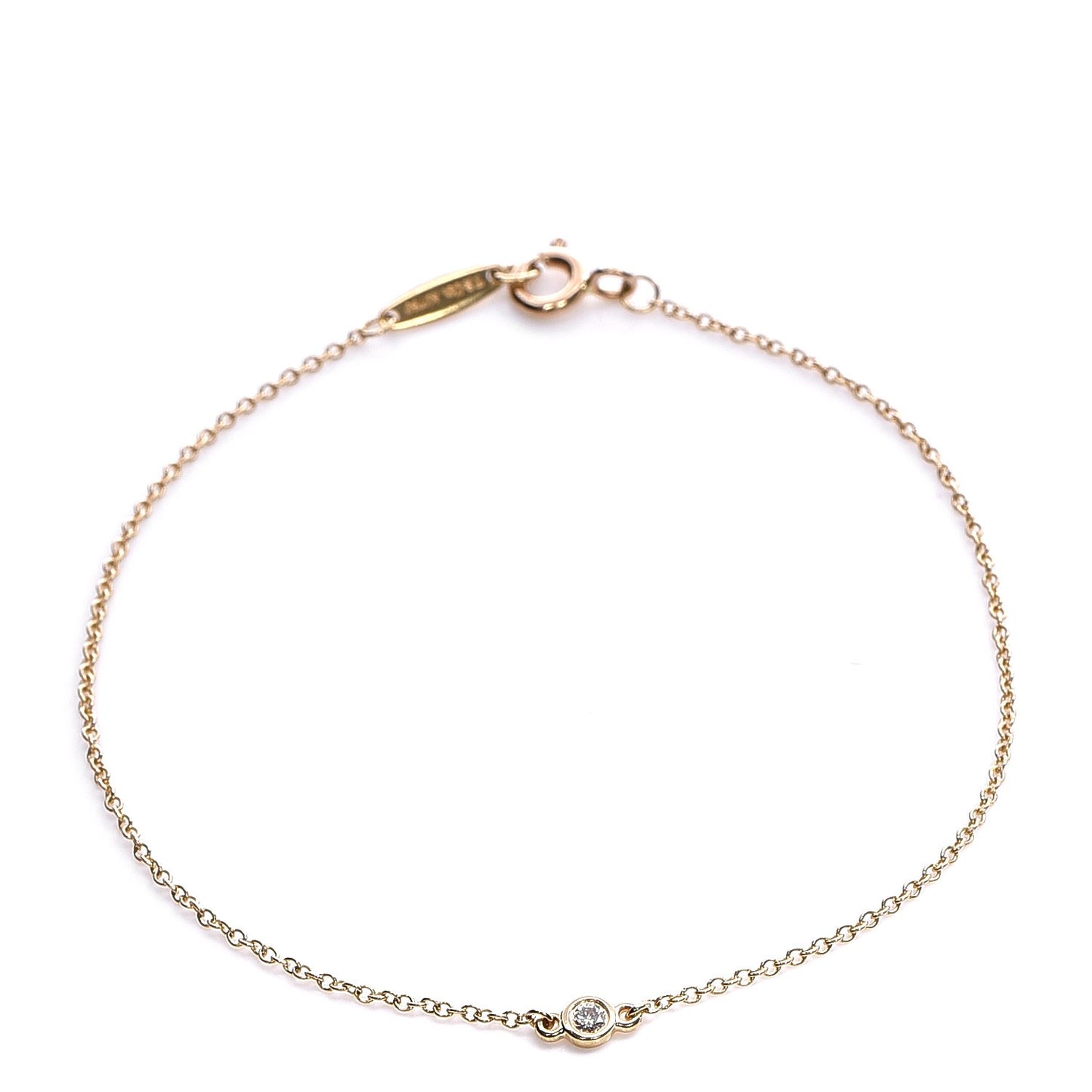 18K Yellow Gold Diamond .03ct Elsa Peretti Diamonds by the Yard Bracelet