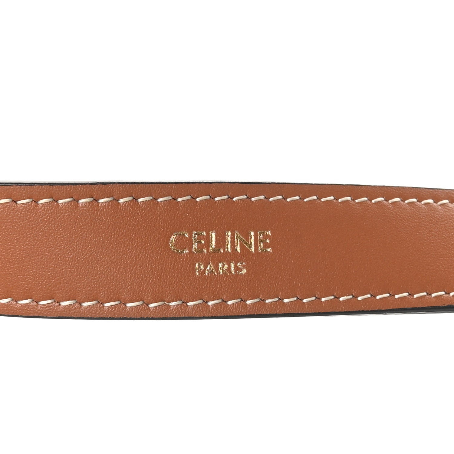 Celine Triomphe Canvas Calfskin Ava Shoulder Bag Tan 6 of 10