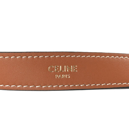 Celine Triomphe Canvas Calfskin Ava Shoulder Bag Tan 6 of 10