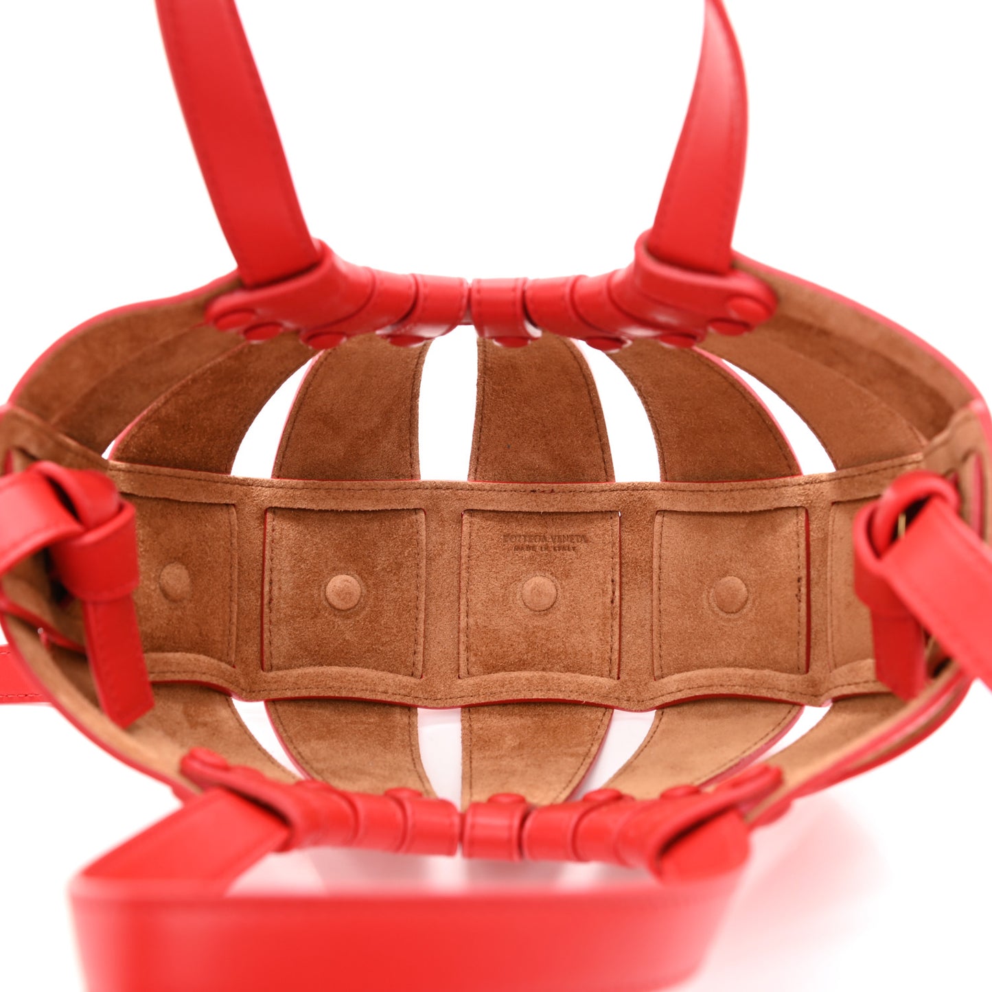 French Calfskin Small Shell Bag Chili Tomato