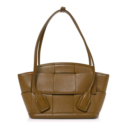 Bottega Veneta Grained Calfskin Maxi Intrecciato Small Arco Moutarde 1 of 13