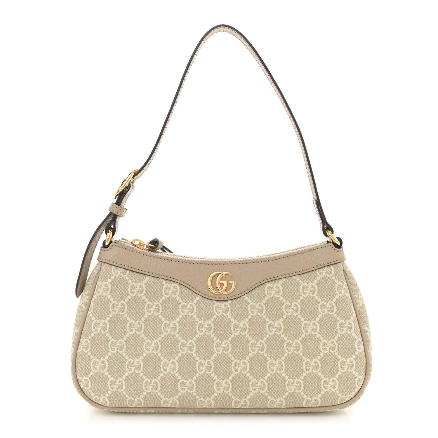 Gucci GG Supreme Monogram Textured Dollar Calfskin Small Ophidia Hobo Beige Mystic White Oatmeal 1 of 13