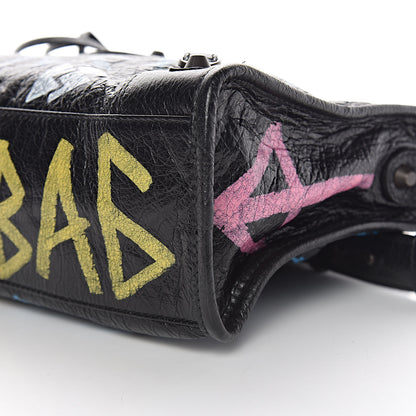 Balenciaga Agneau Graffiti All Over Classic Hardware S City Black Multicolor 9 of 10