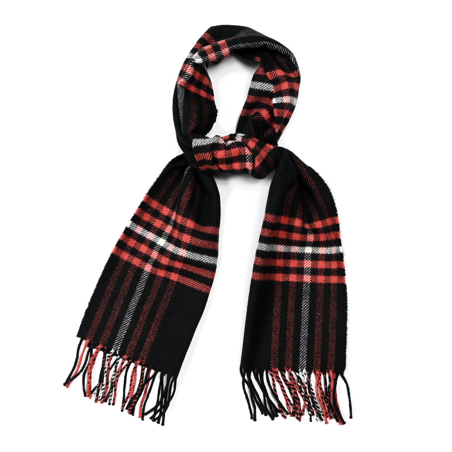 Cashmere Plaid Fringe Muffler