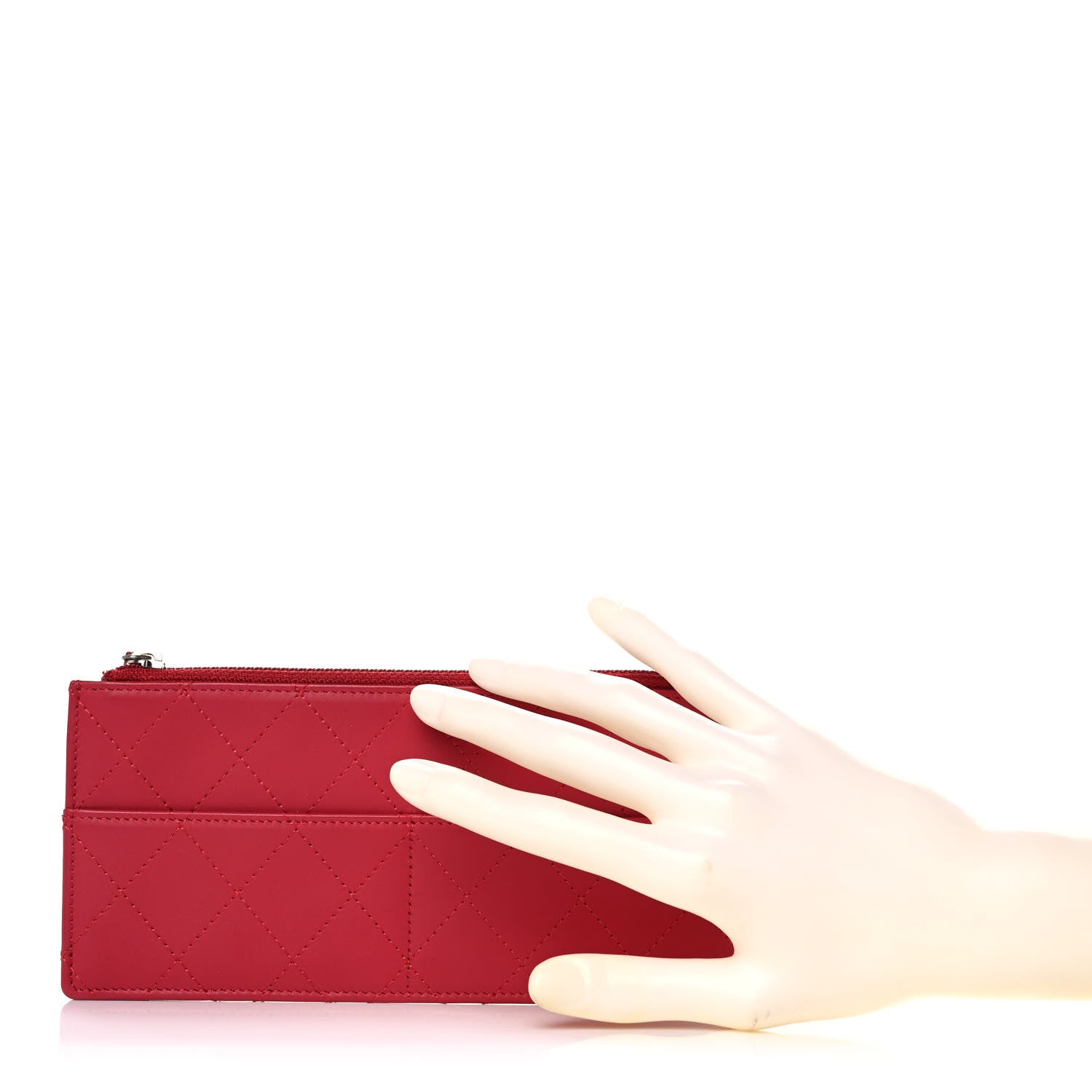 Chanel Calfskin Stitched Removable Insert Red 2 of 8