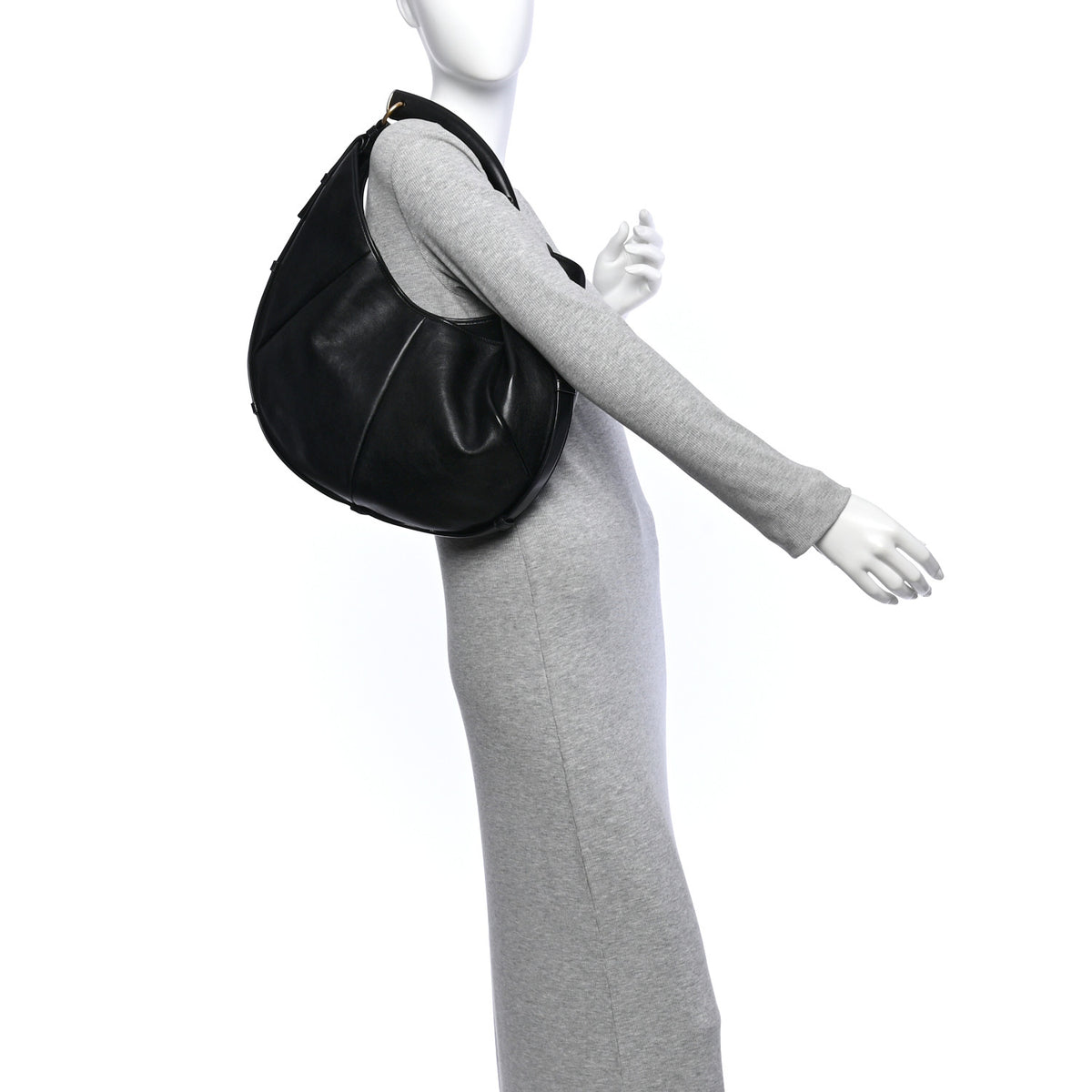 Calfskin Mombasa Shoulder Bag Black