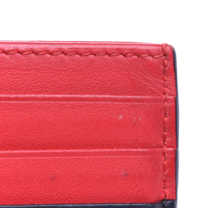 Fendi Vitello Century Monster Eyes Inlay Card Holder Black Giallo Rosso 8 of 8