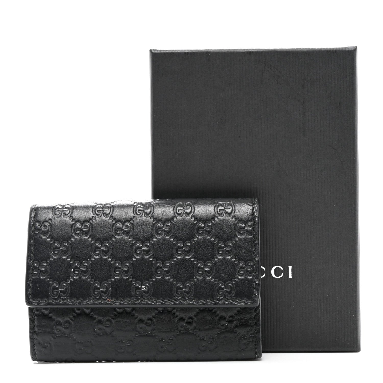 Gucci Guccissima 6 Key Holder Case Black 10 of 10