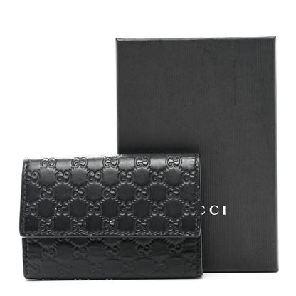 Gucci Guccissima 6 Key Holder Case Black 10 of 10