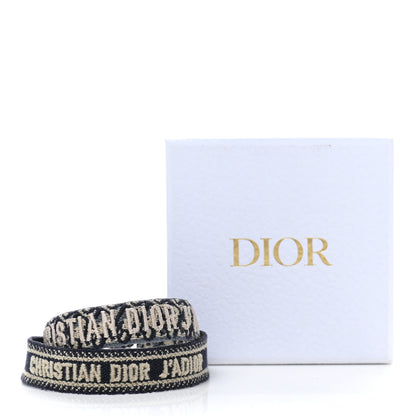 Christian Dior Woven Cotton J'Adior Friendship Bracelet Set Navy 5 of 5