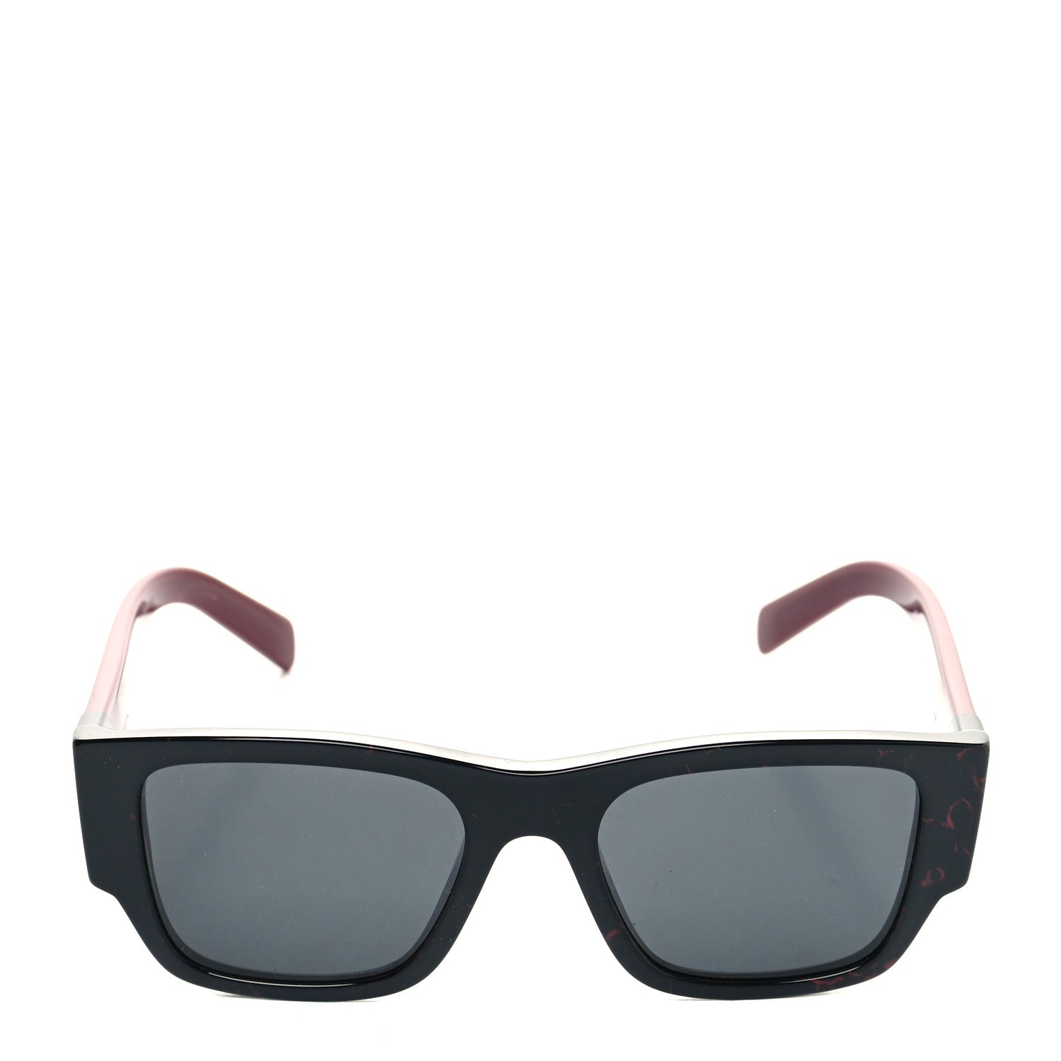 Prada Acetate Symbole Sunglasses SPR 10Z Black Red 2 of 7