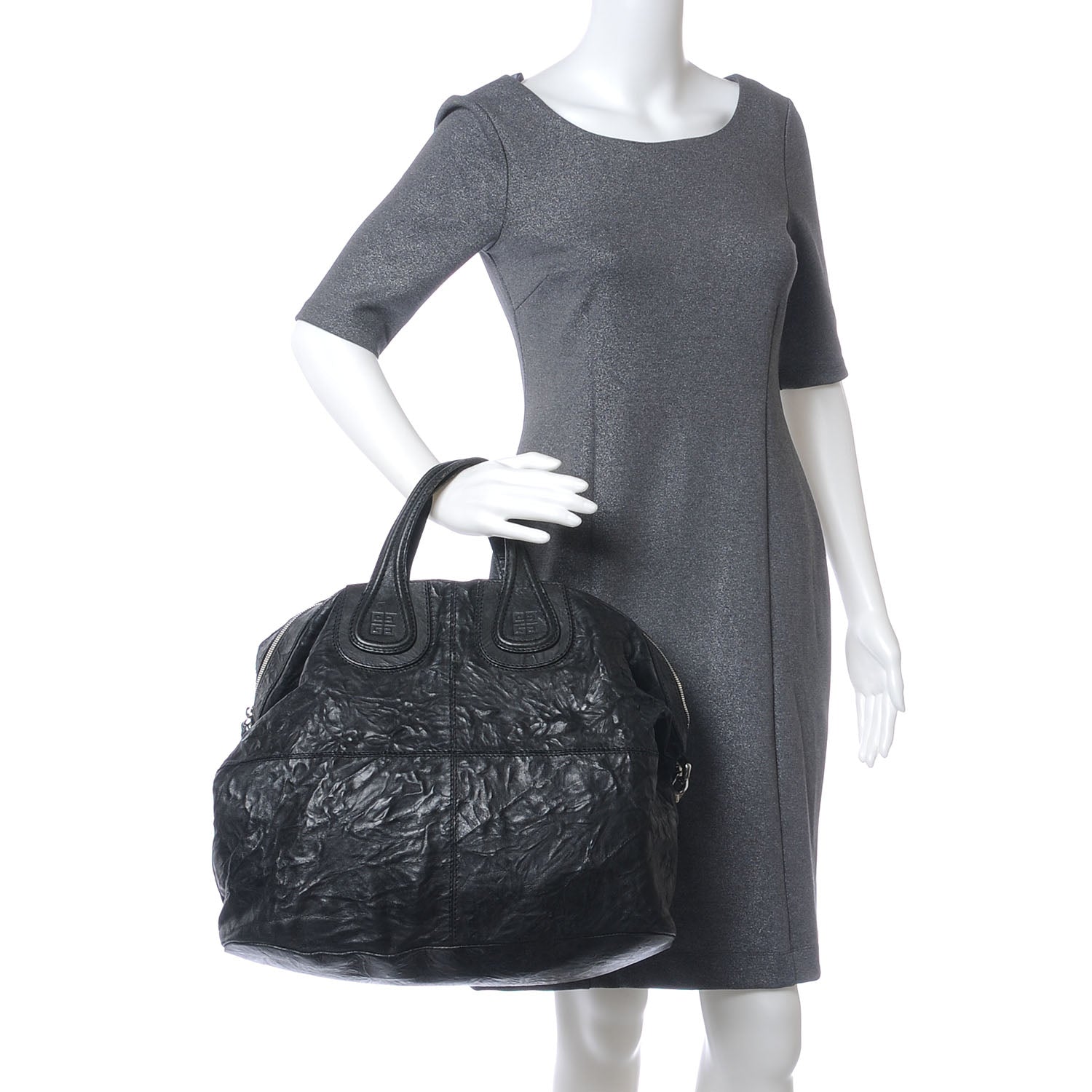 Givenchy Wrinkled Lambskin Large Nightingale Black 2 of 6