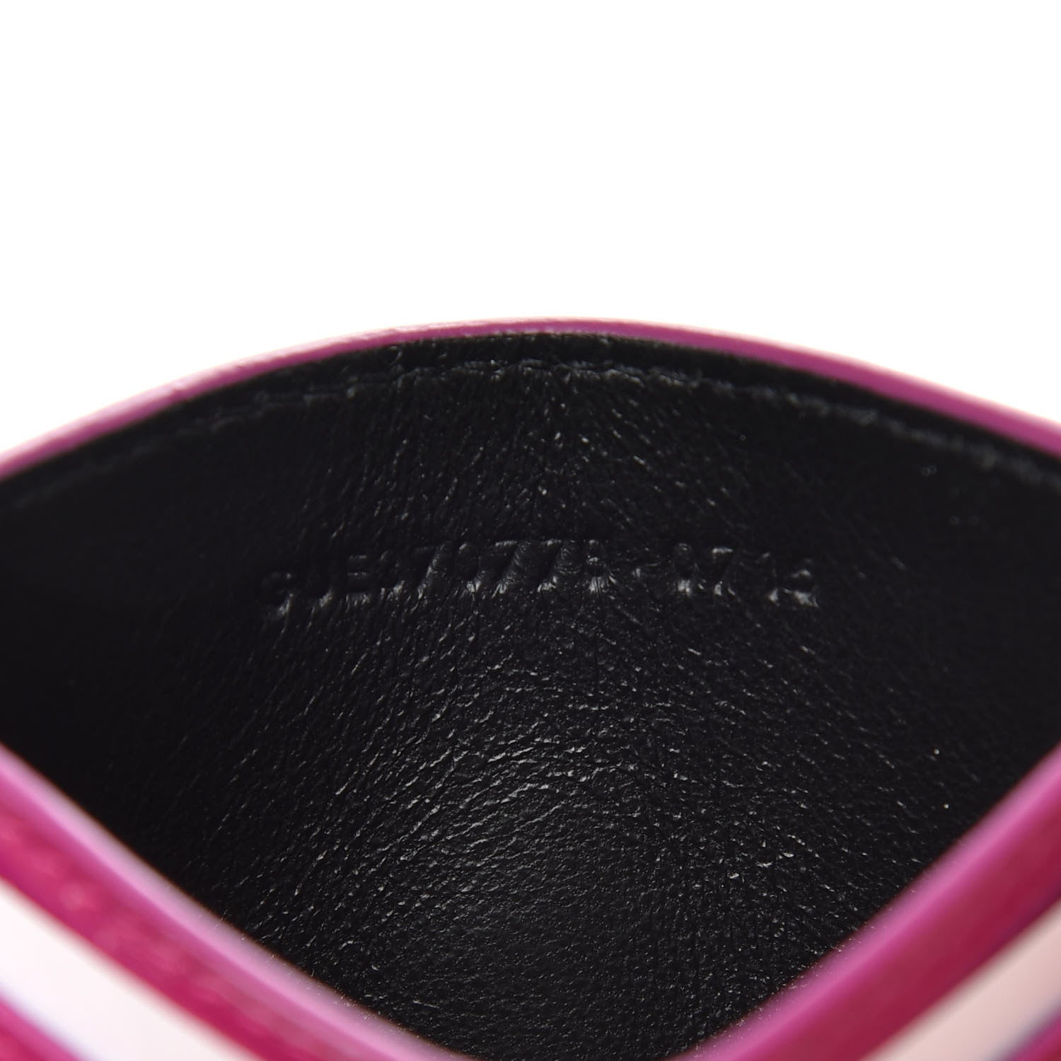 Saint Laurent Textured Patent Card Case Electric Pink 6 of 6
